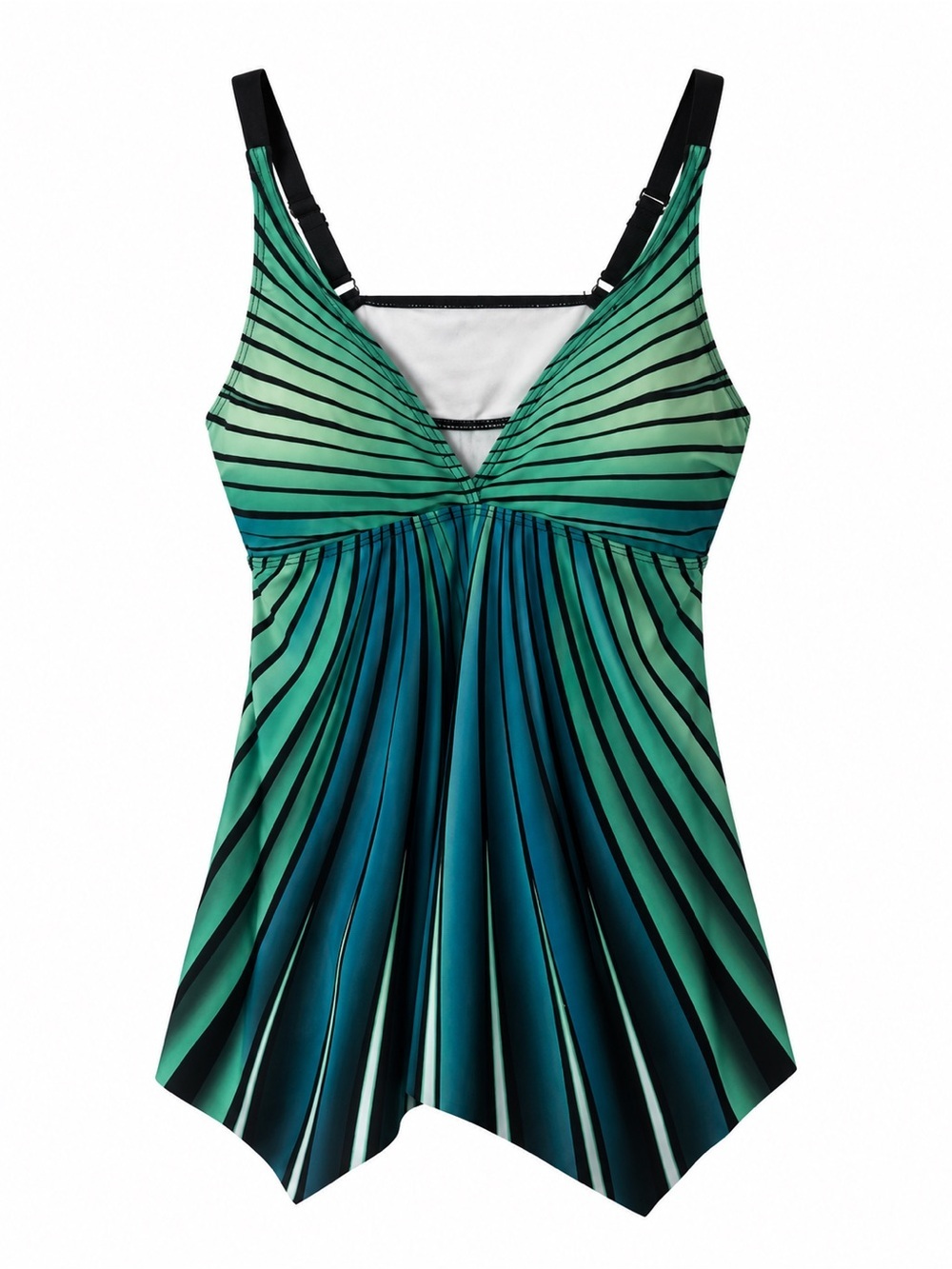 Slimming Tankini Top L/XL Beautiful like new! 💚💙💚